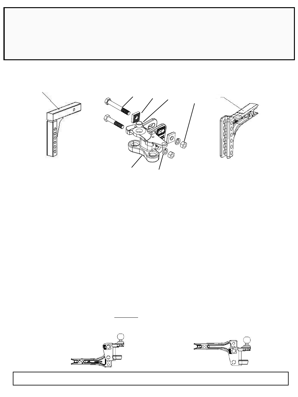 Instructions d'installation | Draw-Tite 66006 HD TRUNNION BAR WT.-DIST. User Manual | Page 7 / 18