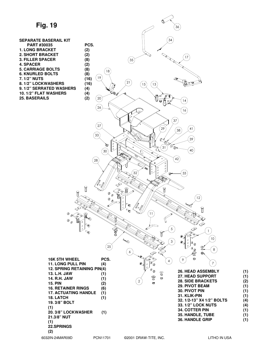 Fig. 19 | Draw-Tite 6033 16K 5TH WHEEL User Manual | Page 10 / 10