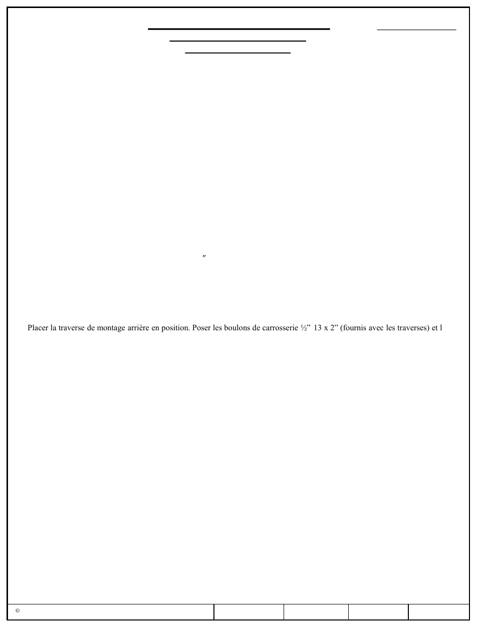 Instructions, D'installation, Ram 2500 | Numéro de pièce | Draw-Tite 50054 CUSTOM QUICK INSTALL BRACKETS User Manual | Page 17 / 21