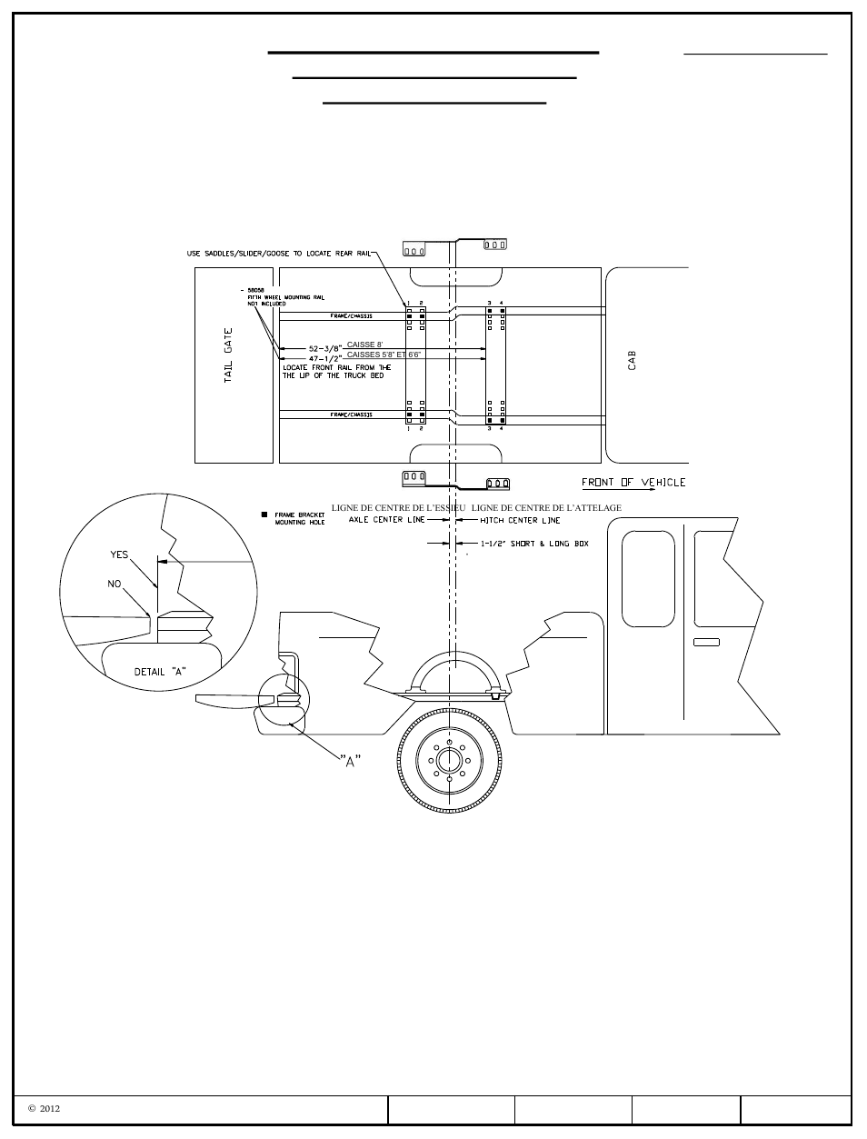 Instructions d'installation, Numéro de pièce | Draw-Tite 50064 CUSTOM QUICK INSTALL BRACKETS User Manual | Page 20 / 33