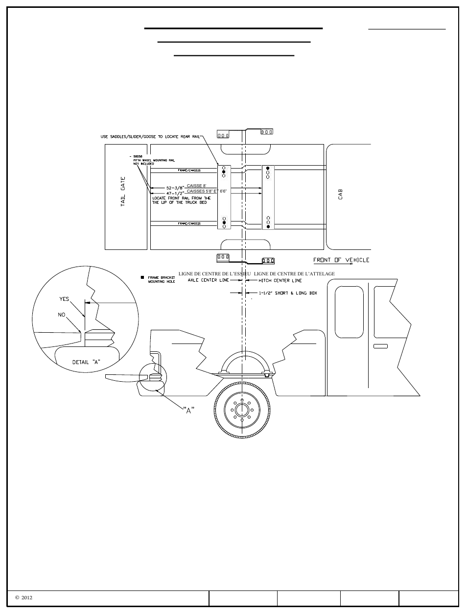 Instructions d'installation, Numéro de pièce | Draw-Tite 50064 CUSTOM QUICK INSTALL BRACKETS User Manual | Page 21 / 33