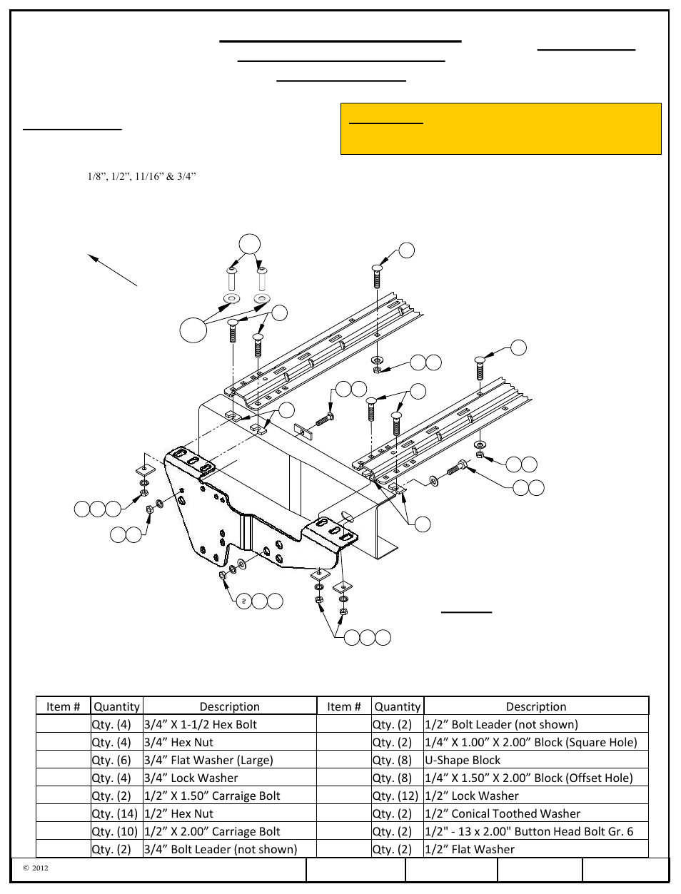 Installation, Instructions, Optional drilled application | Part numbers | Draw-Tite 50064 CUSTOM QUICK INSTALL BRACKETS User Manual | Page 7 / 33