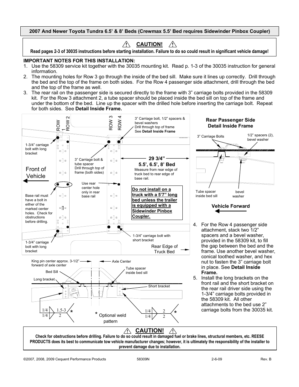 Draw-Tite 58309 ADAPTER KIT User Manual | 1 page
