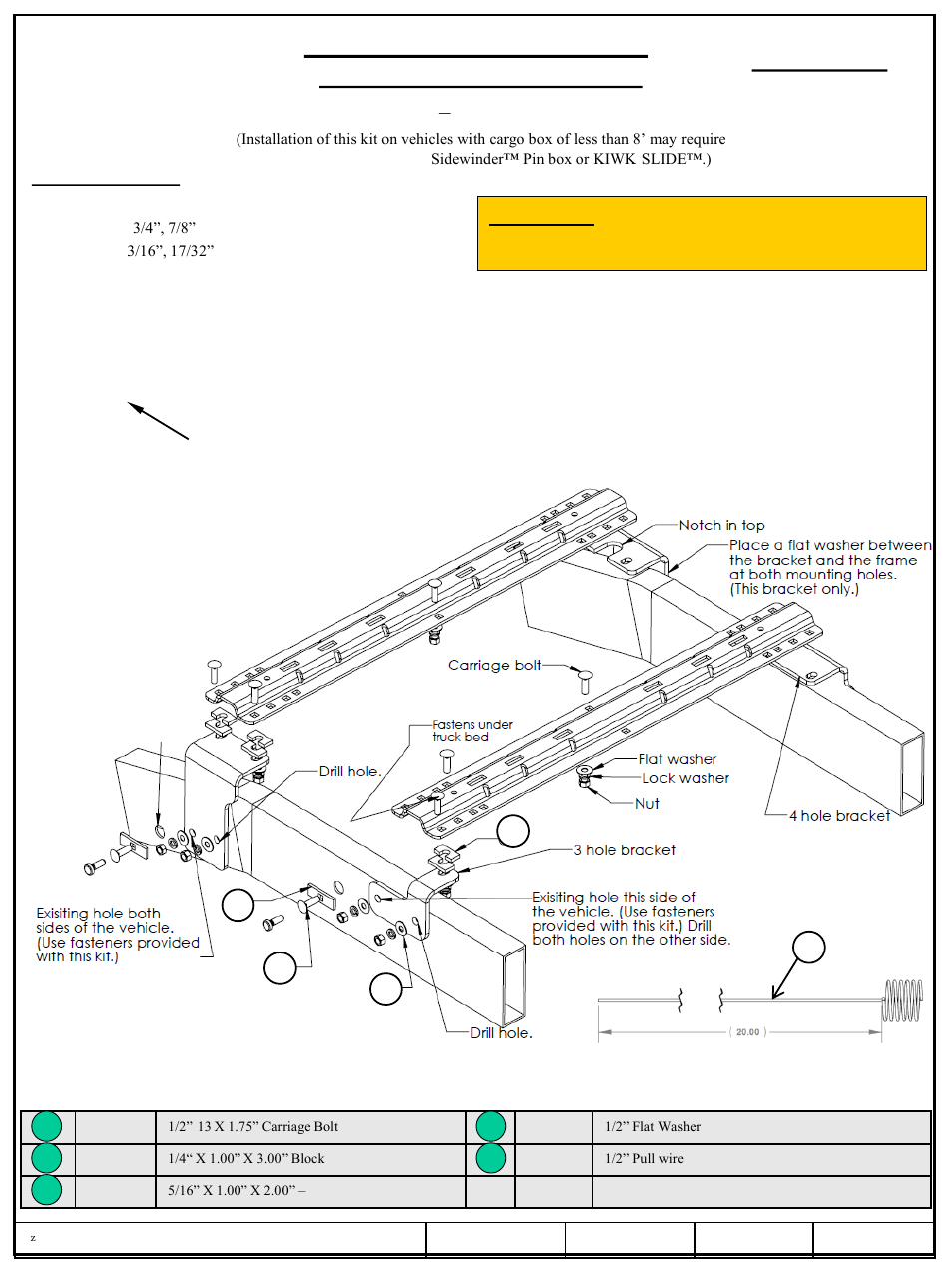 Draw-Tite 58405 ADAPTER KIT User Manual | 3 pages