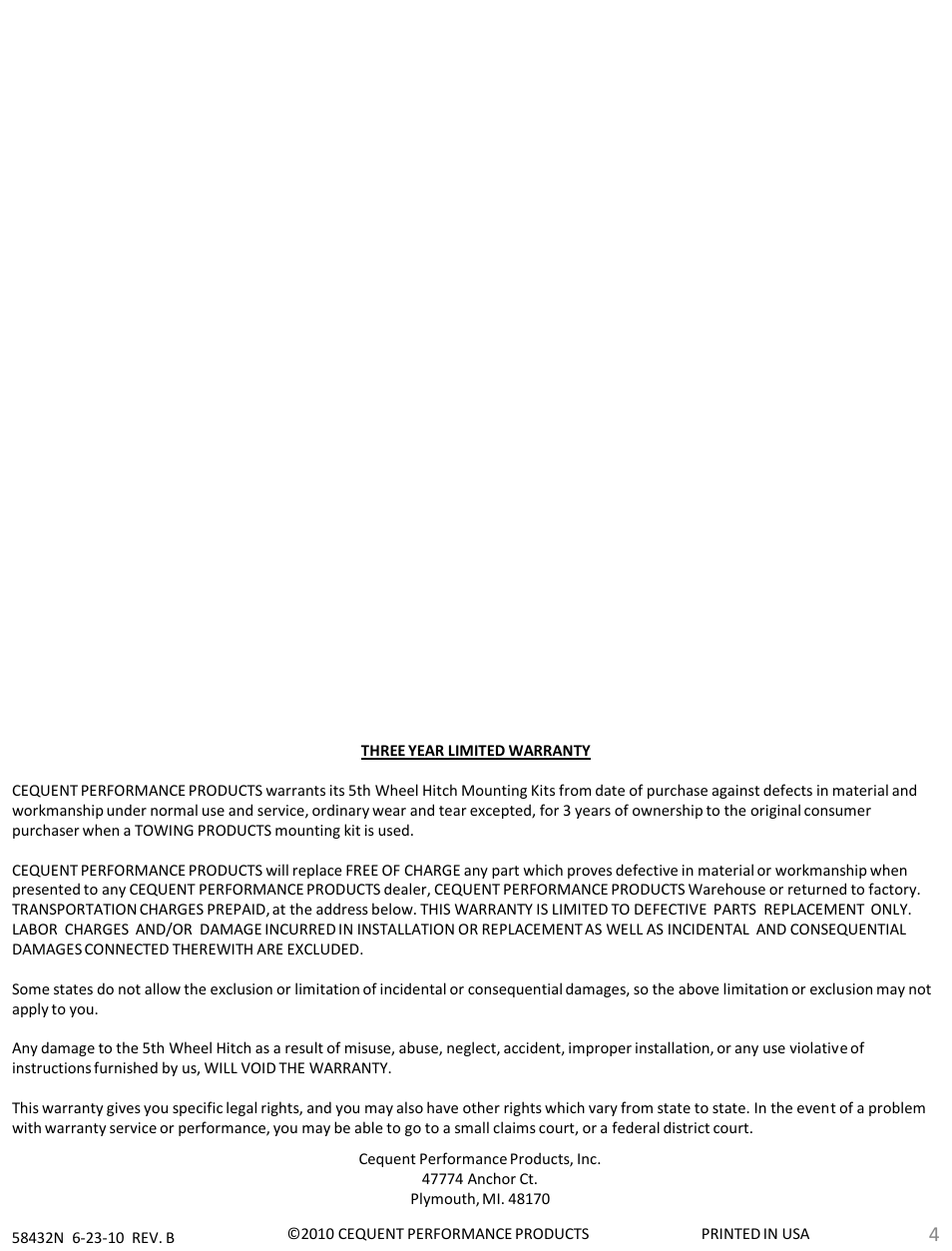 Draw-Tite 58432 ADAPTER KIT User Manual | Page 4 / 4