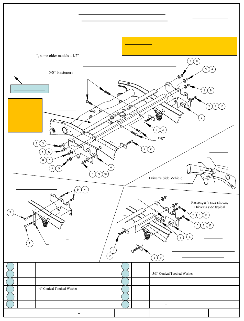 Draw-Tite 4454 GOOSENECK RAIL KIT User Manual | 8 pages