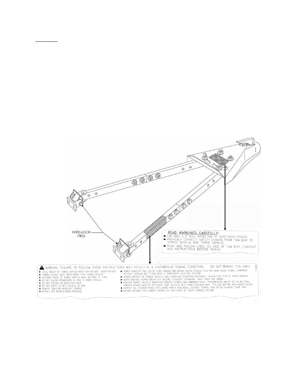 Draw-Tite 63181 TOW BAR User Manual | Page 5 / 22