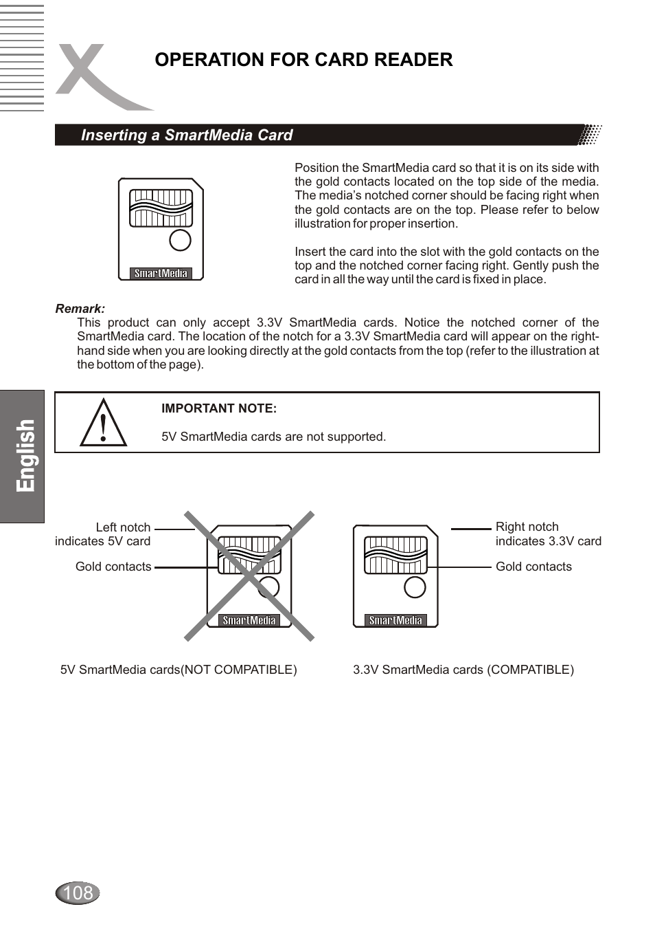 Operation for card reader | Xoro HSD 4000 User Manual | Page 108 / 124