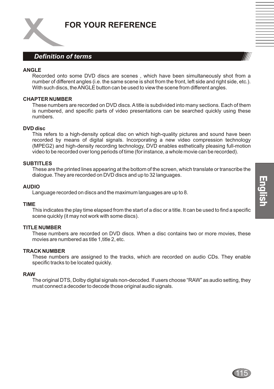 For your reference | Xoro HSD 4000 User Manual | Page 115 / 124