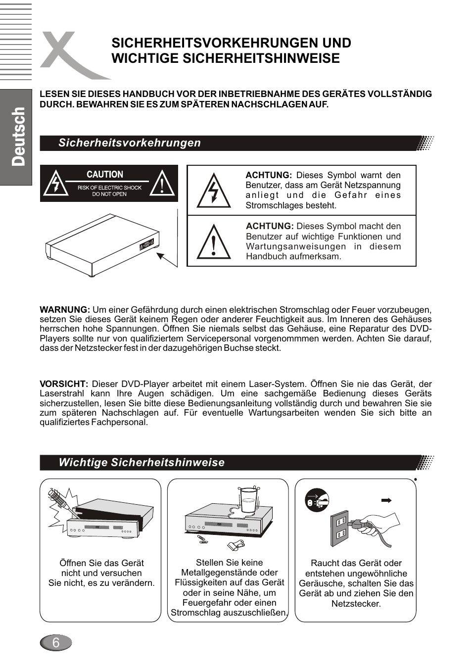Xoro HSD 4000 User Manual | Page 6 / 124