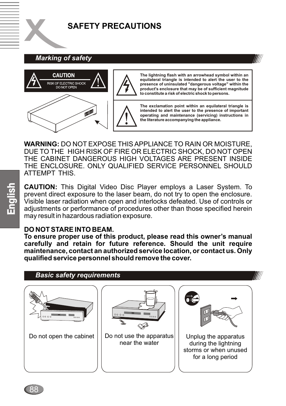 Safety precautions | Xoro HSD 4000 User Manual | Page 88 / 124