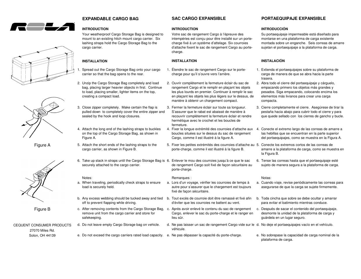 Draw-Tite 59102 CARGO CARRIER BAG User Manual | 1 page