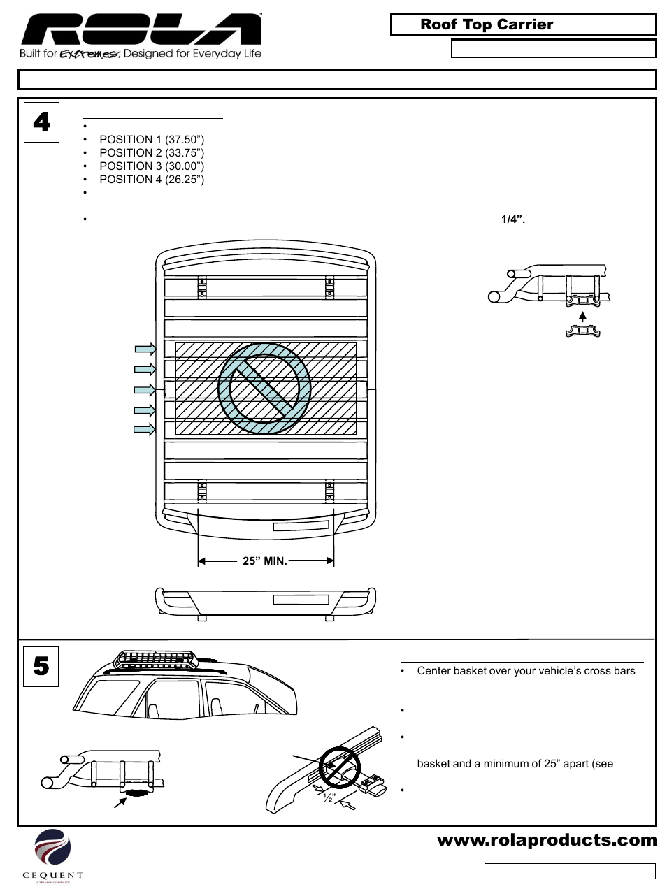 Roof top carrier | Draw-Tite 59504 ROOF TOP CARGO CARRIER User Manual | Page 3 / 12