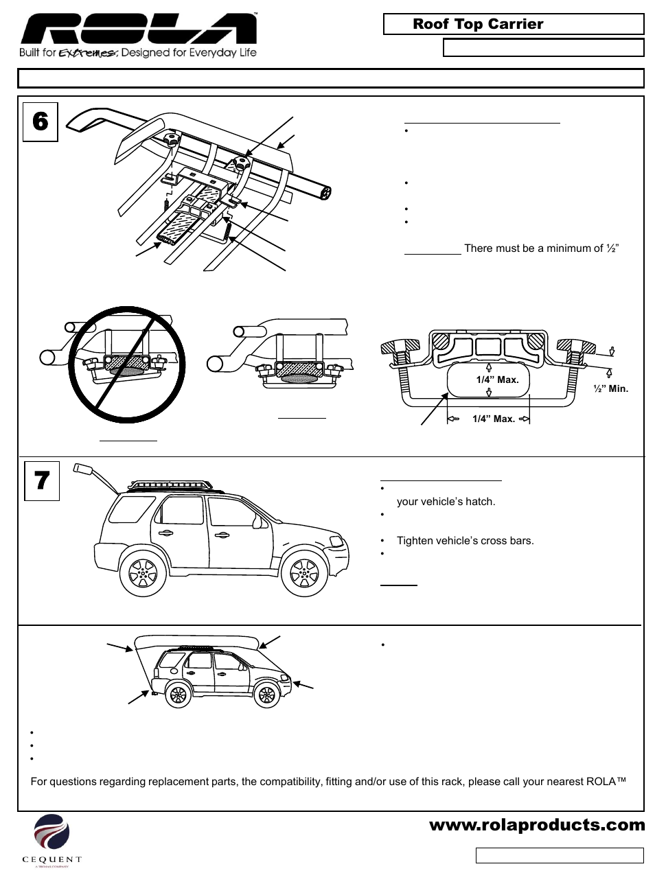 Roof top carrier | Draw-Tite 59504 ROOF TOP CARGO CARRIER User Manual | Page 4 / 12