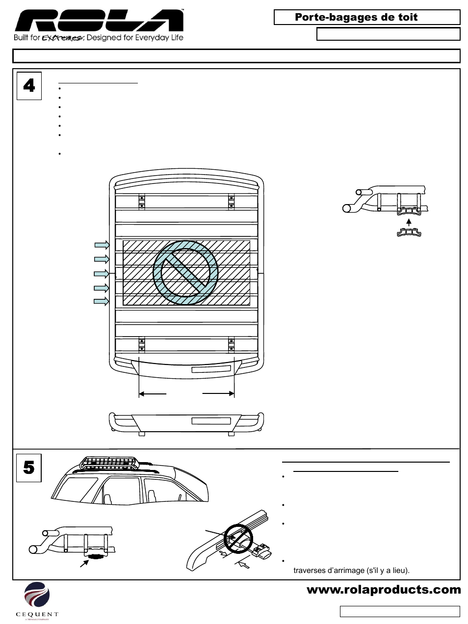 Porte-bagages de toit | Draw-Tite 59504 ROOF TOP CARGO CARRIER User Manual | Page 7 / 12