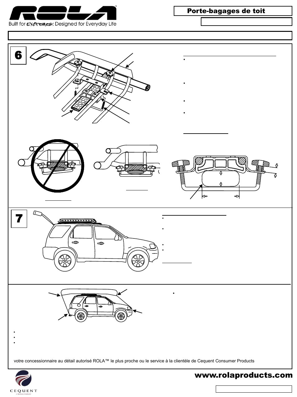 Porte-bagages de toit | Draw-Tite 59504 ROOF TOP CARGO CARRIER User Manual | Page 8 / 12
