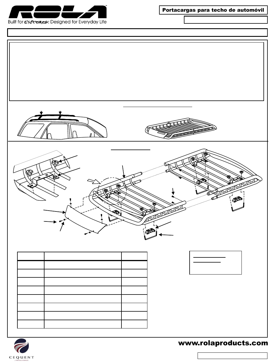 A) (b) (c) (d) (e) (f) (g) (h) (g) | Draw-Tite 59504 ROOF TOP CARGO CARRIER User Manual | Page 9 / 12