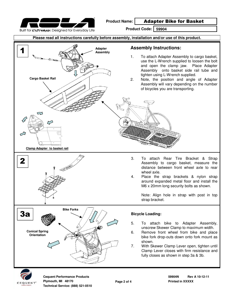 Draw-Tite 59904 BIKE MOUNTING ADAPTER KIT User Manual | Page 2 / 4