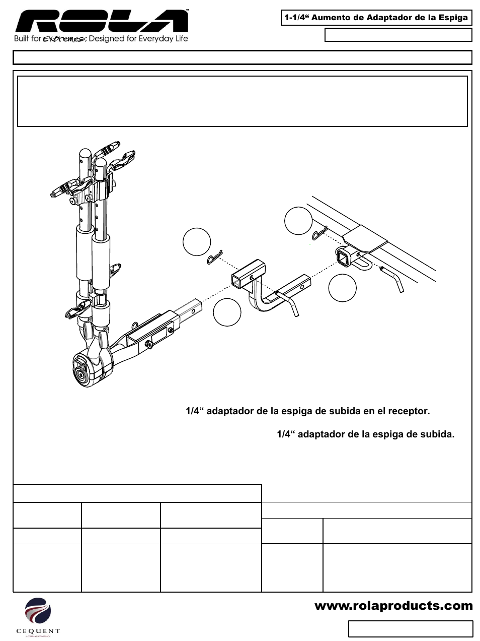 Draw-Tite 59519 ACCESSORY SHANK ADAPTER User Manual | Page 3 / 3