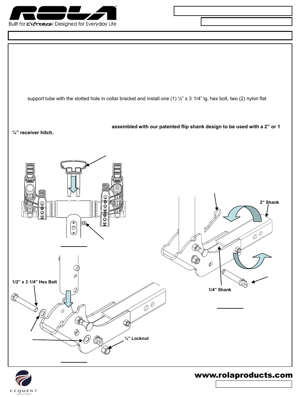 Draw-Tite 59403 BIKE CARRIER - TX W_TILT - HITCH MOUNT User Manual | 9 pages