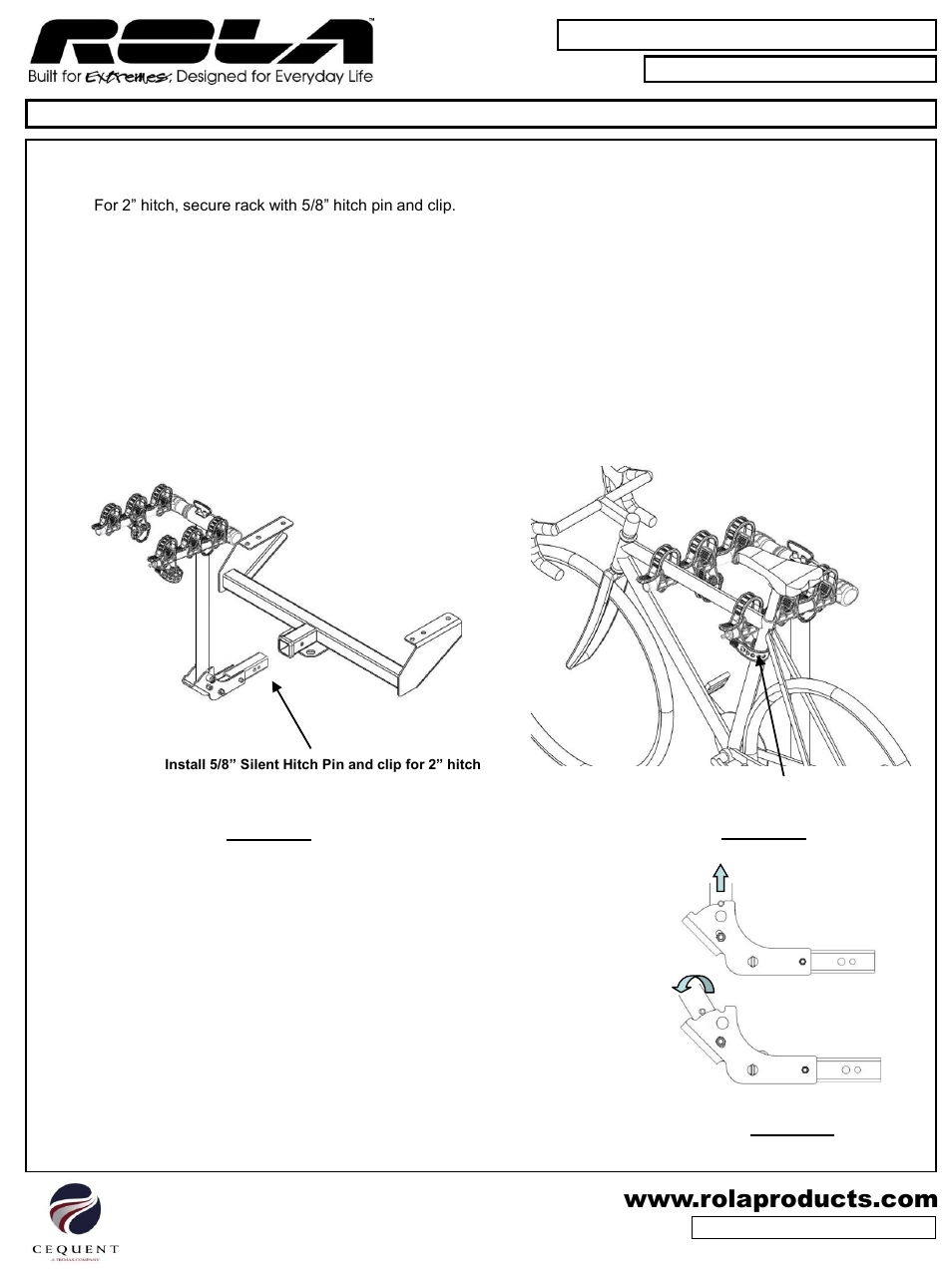 4place bike carrier - folding | Draw-Tite 59401 BIKE CARRIER - TX W_TILT & SECURITY - HITCH MOUNT User Manual | Page 2 / 9