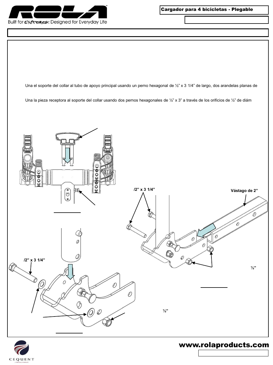 Draw-Tite 59401 BIKE CARRIER - TX W_TILT & SECURITY - HITCH MOUNT User Manual | Page 7 / 9