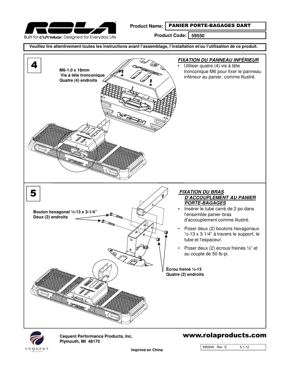 Draw-Tite 59550 CARGO CARRIER - PREMIUM FOLDING User Manual | Page 7 / 12