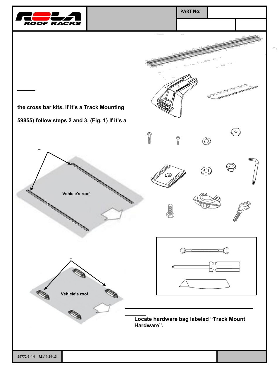 Draw-Tite 59772-59774 ROOF RACK ACCESSORY User Manual | 3 pages