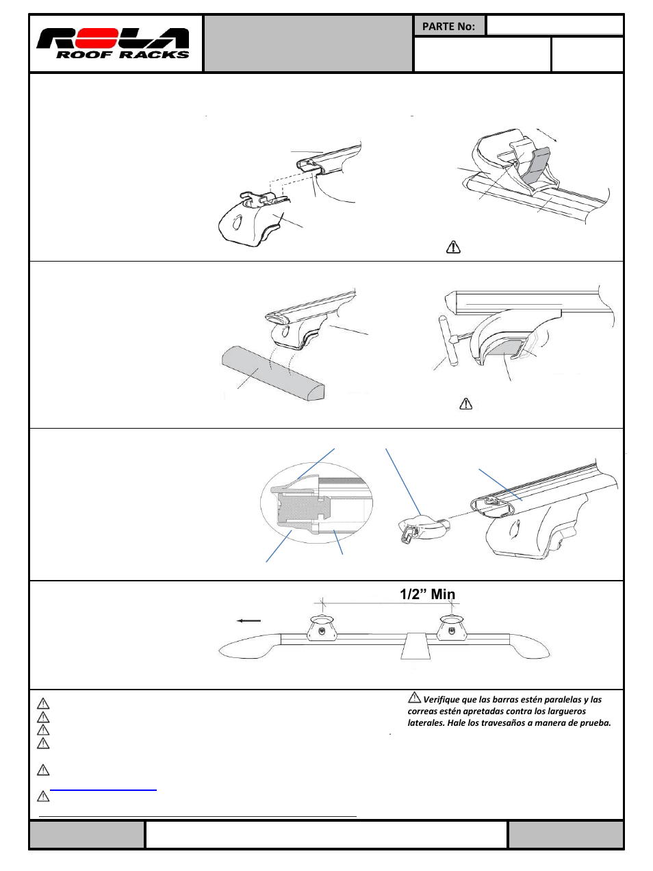 2011-en adelante instrucciones de ajuste, Pg 1 of 1, Sportage con largueros laterales | Los travesaños vienen pre-ensamblados | Draw-Tite 59849 ROOF RACK User Manual | Page 2 / 3