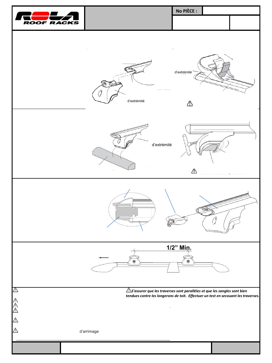 Page 1 de 1, Vos traverses viennent pré-assemblées | Draw-Tite 59849 ROOF RACK User Manual | Page 3 / 3