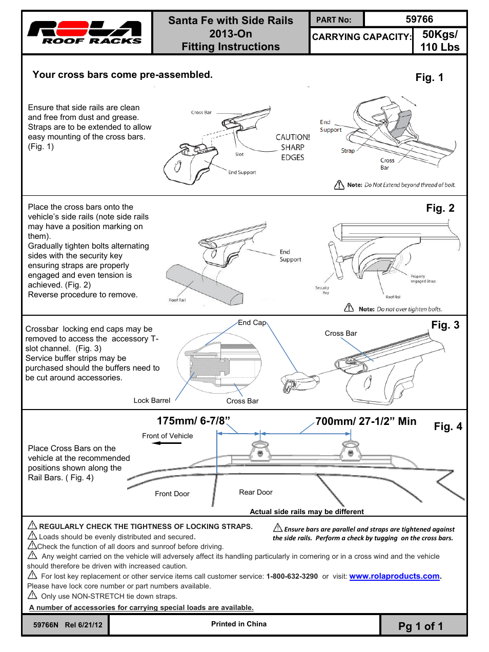Draw-Tite 59766 ROOF RACK User Manual | 3 pages