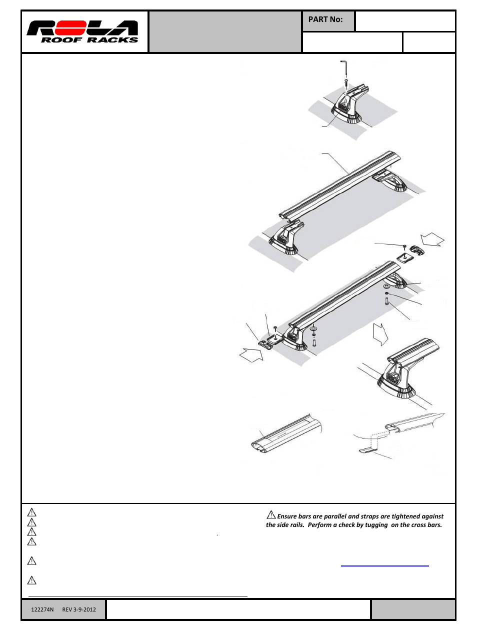 Slide number 2, Fitting instructions, Pg 2 of 2 | Ape (anchor point extended) cross bar kits | Draw-Tite 59715 ROOF RACK User Manual | Page 2 / 6