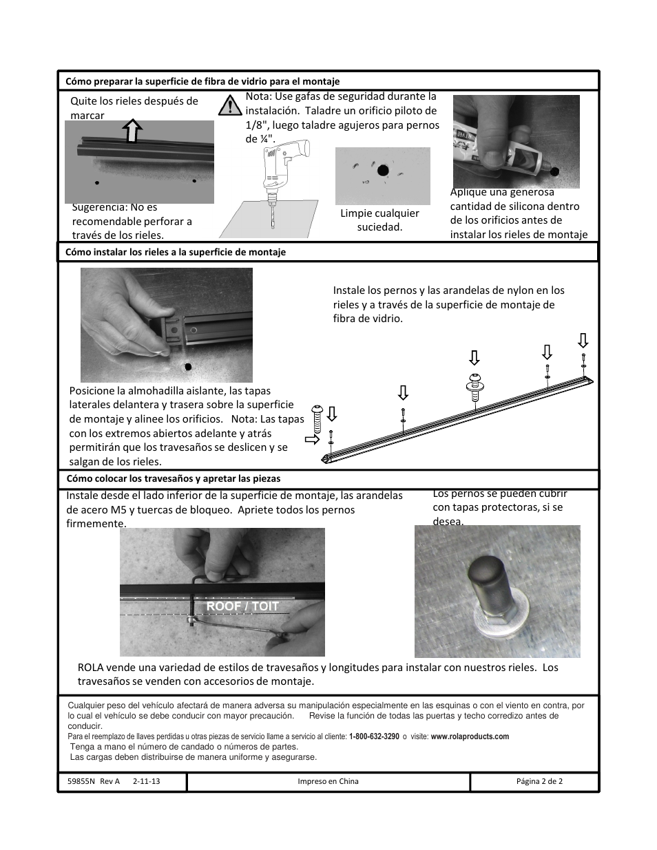 Draw-Tite 59855 ROOF RACK User Manual | Page 6 / 6