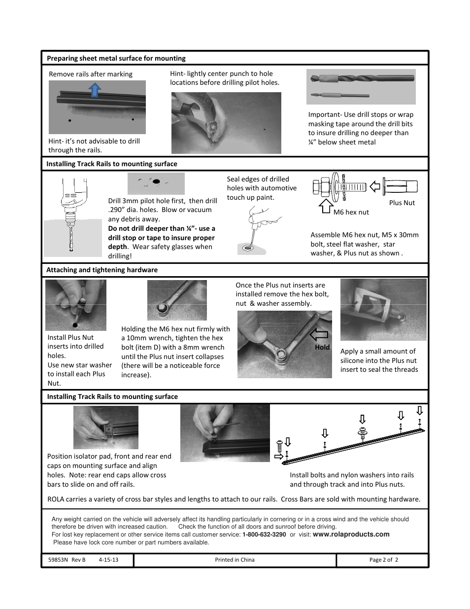 Draw-Tite 59853 ROOF RACK User Manual | Page 2 / 6