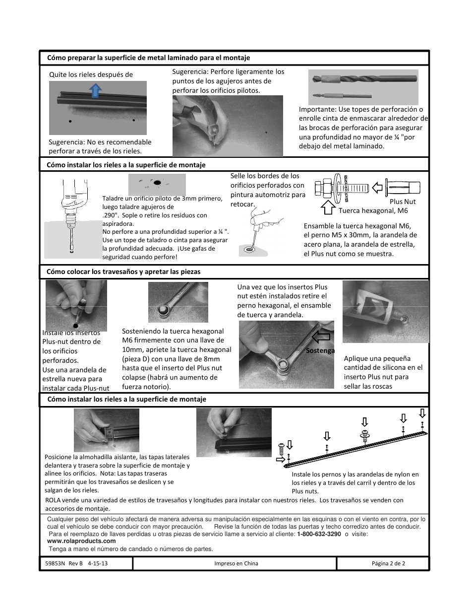 Draw-Tite 59853 ROOF RACK User Manual | Page 6 / 6