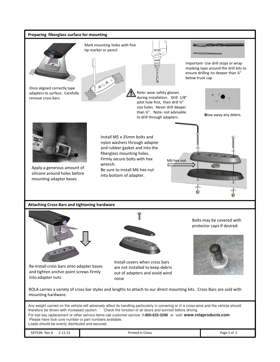 Draw-Tite 59753 ROOF RACK User Manual | Page 2 / 6