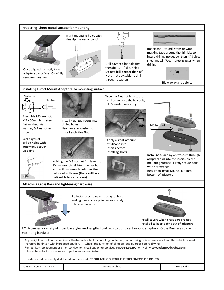 Draw-Tite 59754 ROOF RACK User Manual | Page 2 / 6