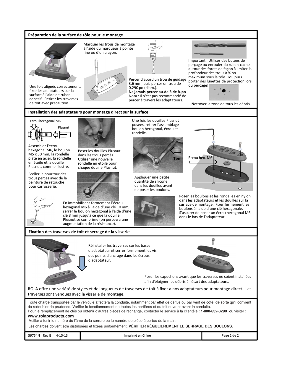 Draw-Tite 59754 ROOF RACK User Manual | Page 4 / 6