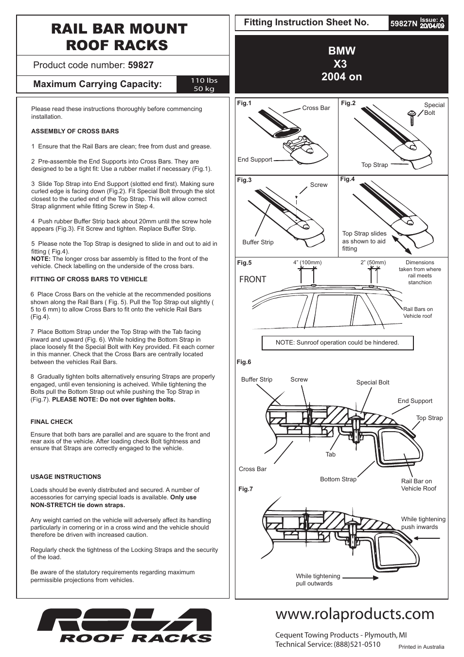 Draw-Tite 59827 ROOF RACK User Manual | 1 page