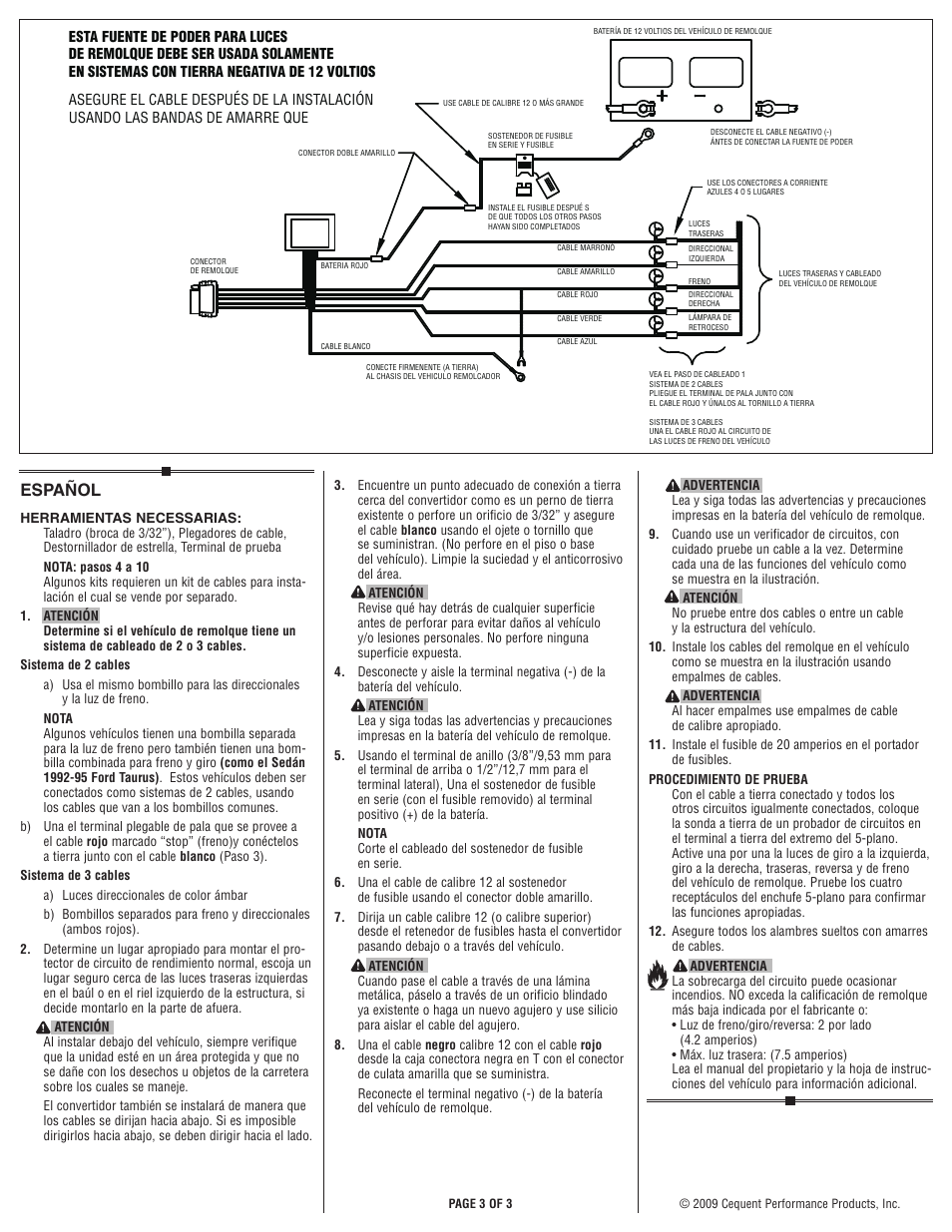 Español | Draw-Tite 119177 MODULITE HD PROTECTOR W_BACKUP User Manual | Page 3 / 3