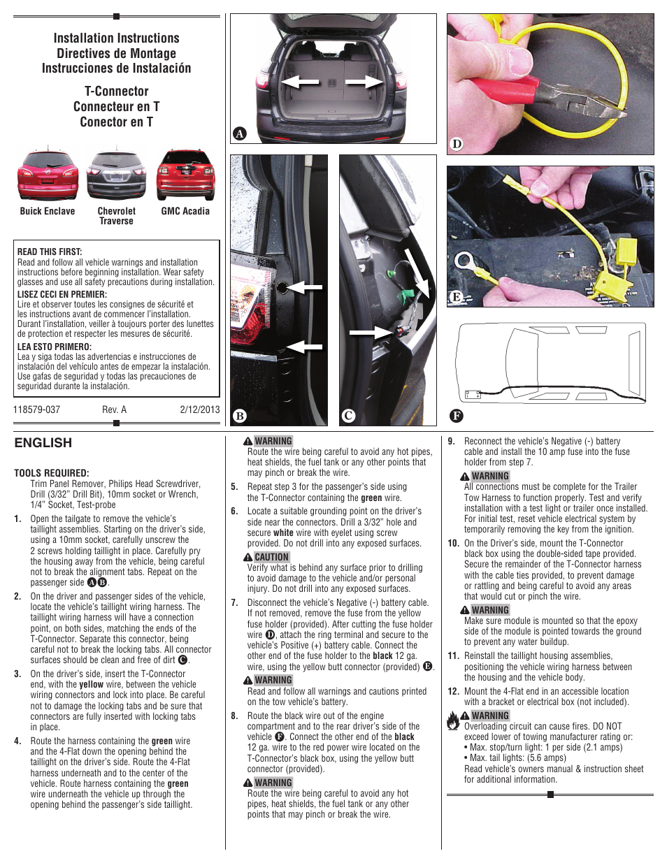 Draw-Tite 118579 T-ONE CONNECTOR User Manual | 2 pages