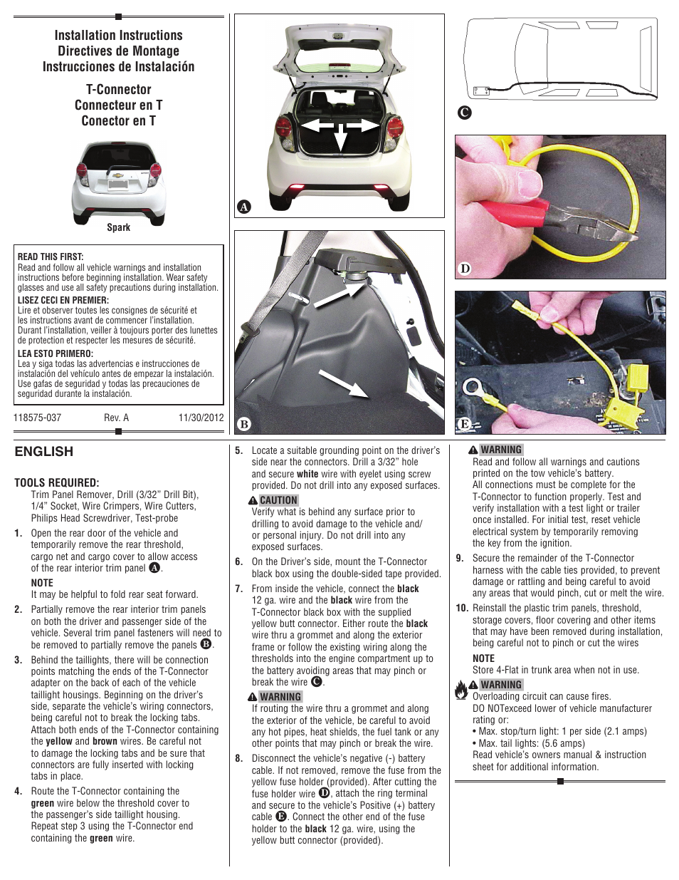 Draw-Tite 118575 T-ONE CONNECTOR User Manual | 2 pages