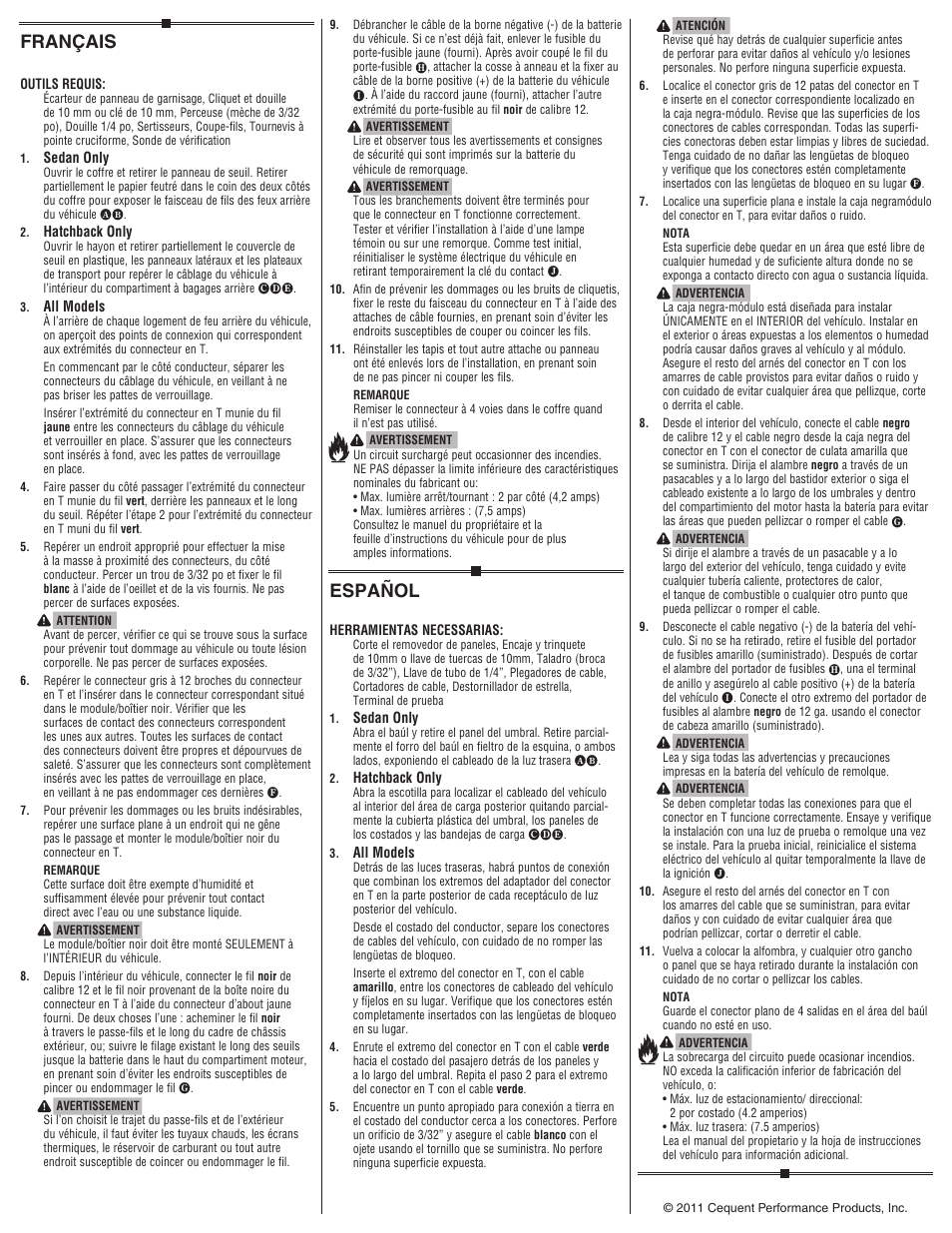Français, Español | Draw-Tite 118555 T-ONE CONNECTOR User Manual | Page 2 / 2