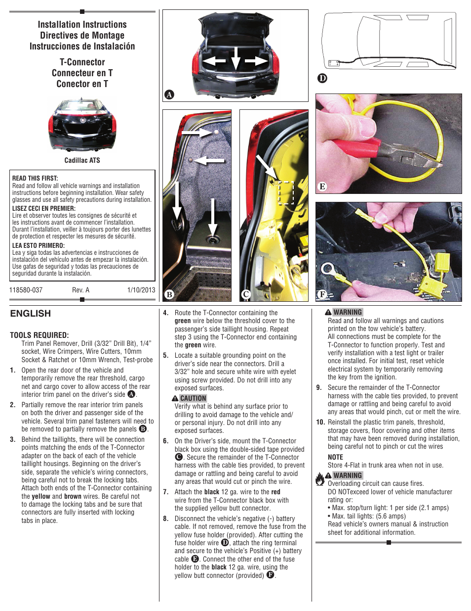 Draw-Tite 118580 T-ONE CONNECTOR User Manual | 2 pages