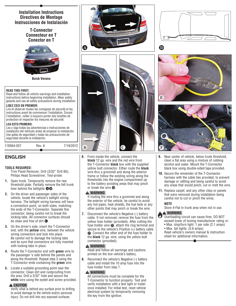 Draw-Tite 118564 T-ONE CONNECTOR User Manual | 2 pages