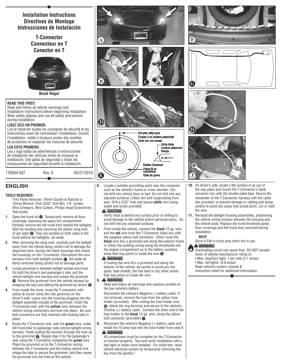 Draw-Tite 118504 T-ONE CONNECTOR User Manual | 2 pages