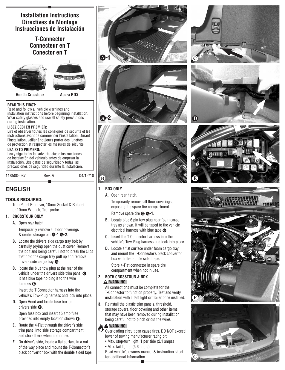Draw-Tite 118500 T-ONE CONNECTOR User Manual | 2 pages