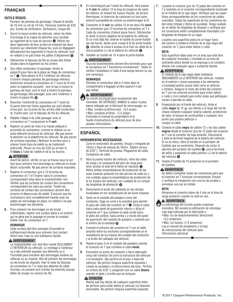 Français, Español | Draw-Tite 118515 T-ONE CONNECTOR User Manual | Page 2 / 2