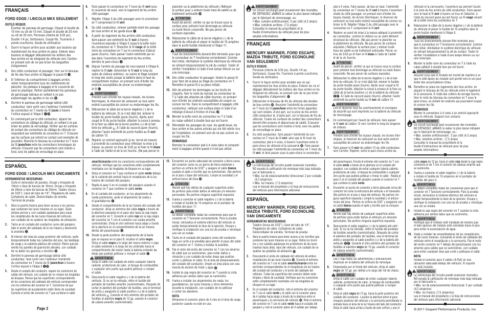 Français, Español, Page 2 | Draw-Tite 118551 T-ONE CONNECTOR User Manual | Page 2 / 2