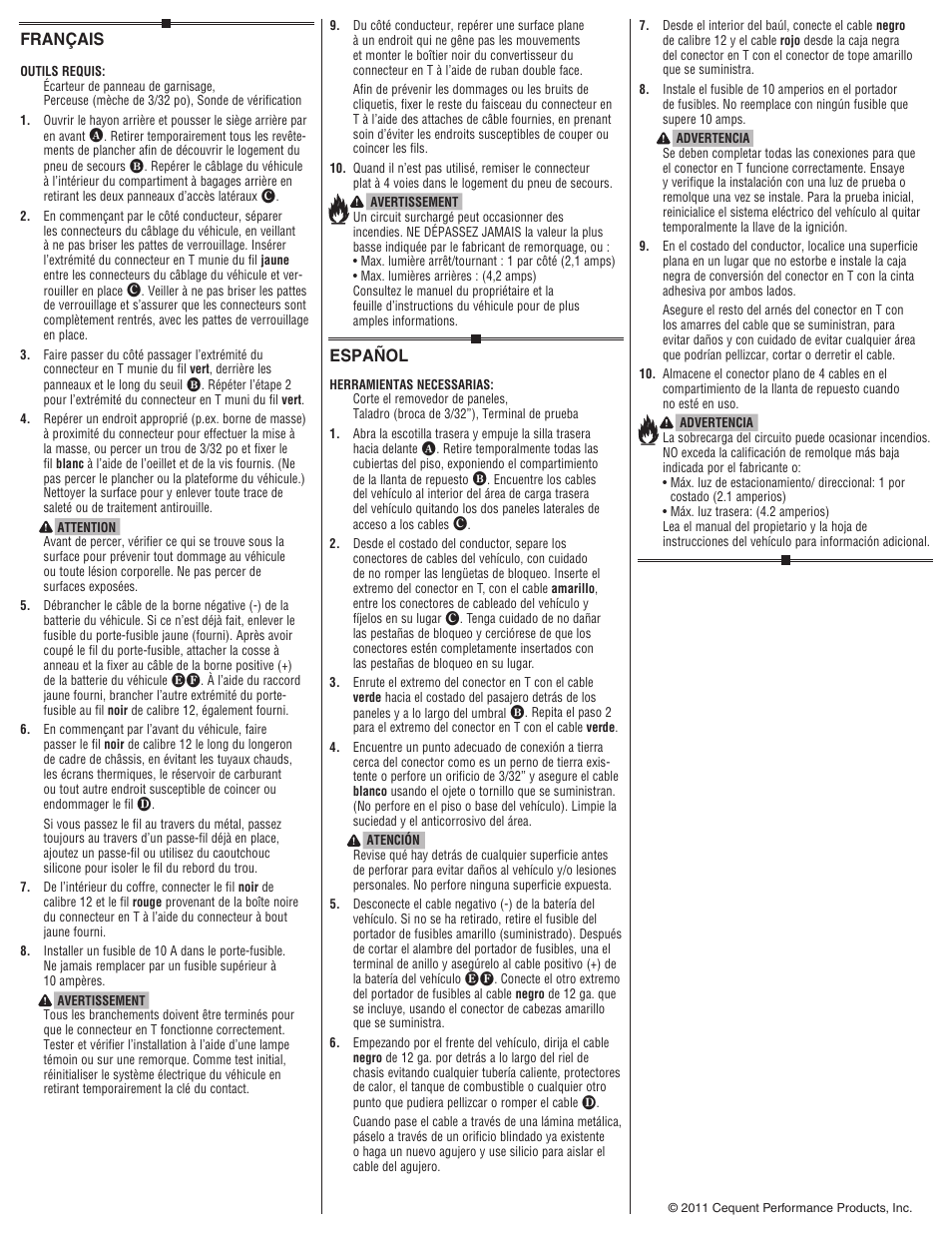 Français, Español | Draw-Tite 118533 T-ONE CONNECTOR User Manual | Page 2 / 2